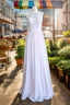 Stunning Halter Floor Length Lace Chiffon Bridesmaid Dresses