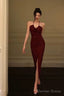 Stunning Sheath Halter Date Night Dress Prom Dresses Red Birthday Prom Outfit