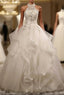 Stylish Halter Floor Length Organza Wedding Dresses With Appliques Beading