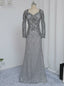 Stylish Plus Size Gray Mother Of The Bride Dresses Mermaid V Neck