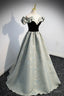 Stylish Satin Long A-Line Prom Dress, Off the Shoulder Evening Party Dress