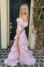 Sweet Tulle Prom Dresses Ruffles Pleated Pink Birthday Outfit