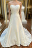 Sweetheart A Line Long Wedding Dresses