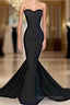 Sweetheart Black Trumpet New Arrival Evening Dresses Hottest Elegant Court Train Party Dresses