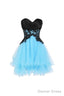 Sweetheart Bridesmaid Short Prom Dress Blue Homecoming Dresses