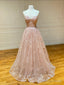 Sweetheart Neck Champagne Lace Prom Dress, Champagne Lace Prom Dresses