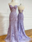 Mermaid Lace Long Prom Dress Open Back