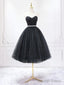 Sweetheart Neck Short Black Prom Dress, Short Black Prom Graduation Homecoming Dresses