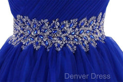 Sweetheart Royal Blue Homecoming Dresses Short Prom Dresses With Beading