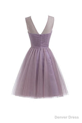 Sweetheart Tulle Homecoming Dresses A Line Scoop Short Prom Dress