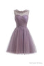 Sweetheart Tulle Homecoming Dress A Line Scoop Short Prom Dresses