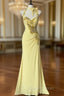 Temperament Yellow Mermaid Halter Neck Sequin Diamond Long Prom Dresses Birthday Dresses
