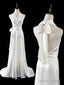 Timeless A Line Halter Satin White Wedding Dress Brides Dresses