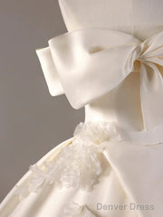 Timeless Ball Gown Off The Shoulder Short Sleeves Satin White Wedding Dresses Brides Dress