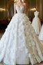 Timeless Ball Gowns Sweetheart Sequin Floral White Wedding Dress Brides Dresses