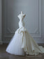 Timeless Mermaid Strapless Ivory Ruffles Long Wedding Dress Bridal Dresses