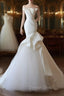 Timeless Mermaid Strapless Satin Ivory Long Wedding Dresses Bridal Dresses