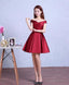 Burgundy Knee Length Prom Dress, Homecoming Dresses