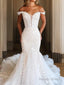 Trumpet Mermaid Off The Shoulder Cathedral Train Tulle Wedding Dresses