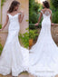 Trumpet Mermaid Off The Shoulder Sweep Train Tulle Wedding Dresses