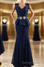 Trumpet Mermaid Scoop Floor Length Lace Mother of the Bride Dresses With Applique