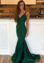 Trumpet Mermaid Sleeveless Sweep Train Charmeuse Prom Dresses With Pleated