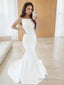 Trumpet Mermaid Square Sweep Train Stretch Crepe Wedding Dresses