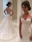 Trumpet Mermaid Sweetheart Court Train Lace Wedding Dresses