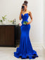 Trumpet Mermaid Sweetheart Sweep Train Stretch Crepe Prom Dresses