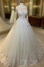 Tulle Ball Gowns Wedding Dresses Lace Long Sleeves