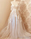 Tulle Boho Wedding Dresses Off The Shoulder Lace Appliques