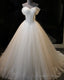 Tulle Corset Wedding Dresses Ball Gowns Lace Edge