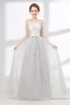 Tulle & Satin Strapless Neckline A Line Bridesmaid Dresses With Bowknot