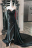 Uk Black Satin Wedding Guest Dress Mermaid Long Prom Dresses Sweetheart