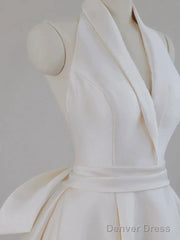 Unique Ball Gown Halter Neckline Satin Pleats White Wedding Dresses