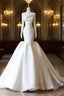 Unique Mermaid Strapless Ivory Satin Wedding Dress Brides Dresses