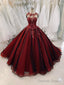 Unique Red Vintage Wedding Dress, Made To Measure Wedding Dress Prom Dresses Prom Gowns