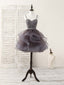 Unique Sweetheart Tulle Beads Short Prom Dress Cute Homecoming Dresses