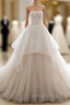 Unique Tulle Lace Long Prom Dress, Tulle Lace Wedding Dresses