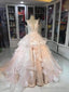 V Neckline Wedding Dress Long Prom Dress