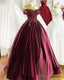 Velvet Ball Gown Wedding Dress Lace Embroidery Off The Shoulder