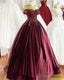 Velvet Ball Gowns Wedding Dresses Lace Embroidery Off The Shoulder