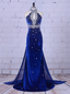 Velvet Prom Dress High Neck Crystal For Prom Dresses Women Wedding Prom