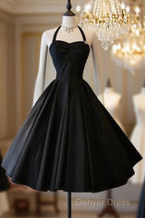 Vintage Black Short Homecoming Dresses