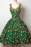 Vintage Green And Black Embroidery Lace Homecoming Dress Sweet 16 Dresses