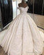 Vintage Lace Embroidery Ball Gowns Wedding Dresses Satin