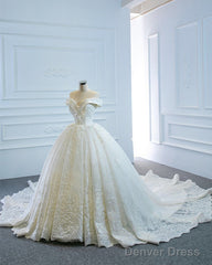 Vintage Lace Wedding Dress Off The Shoulder Bridal Gown