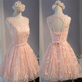 Vintage Light Grey Clairvoyant Outfit Sleeveless Appliques Keyhole Lace Up Back Bow Sash Homecoming Dress