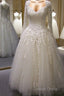Vintage Long Sleeves Wedding Dresses Princess