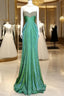 Vintage Mermaid Sweetheart Green Long Prom Gowns Fairy Prom Dresses